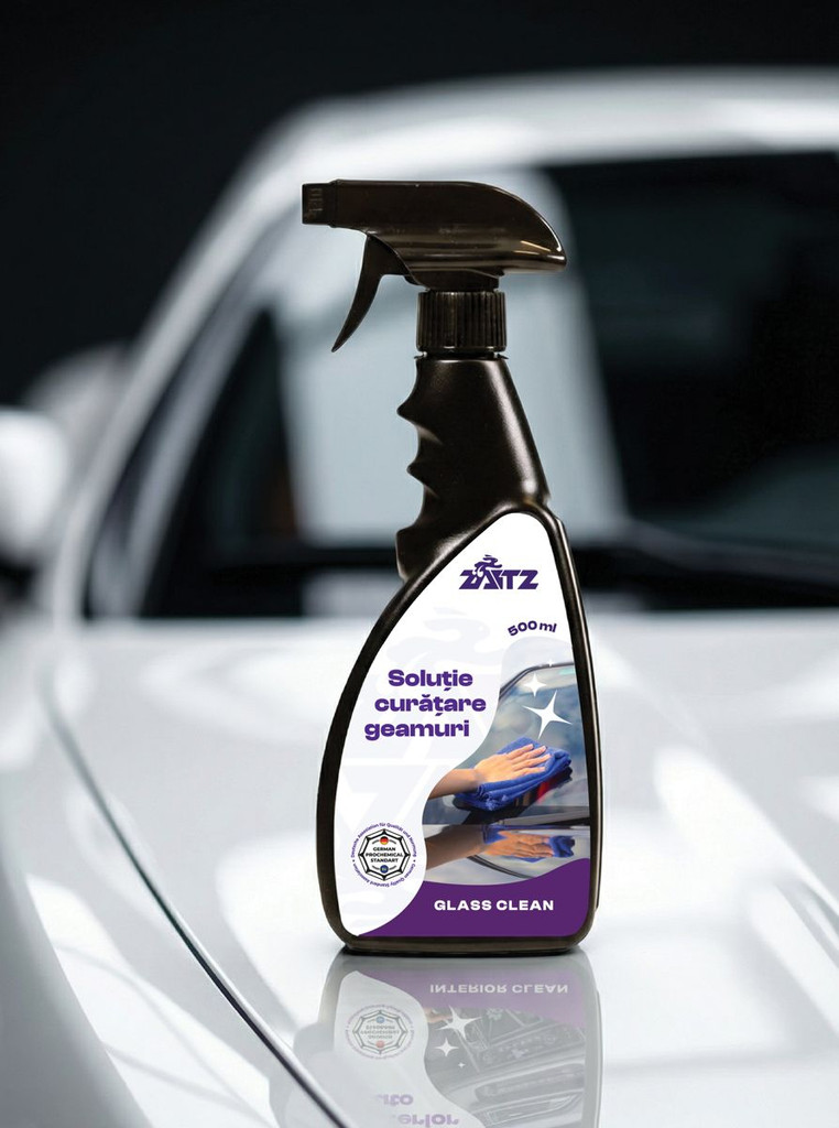 Flacon cu pulverizator ZAITZ Glass Clean pentru curățarea geamurilor auto